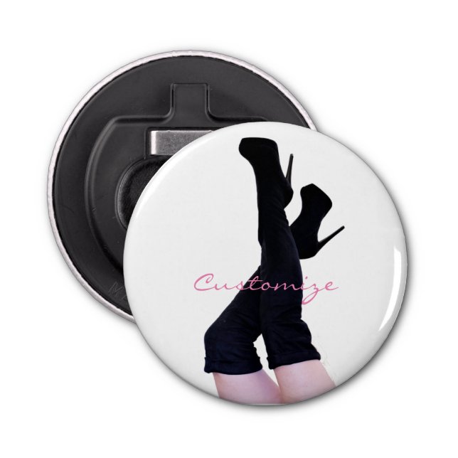 Abrebotellas Thunder_Cove con aletas de cuero negro de alto (Anverso)