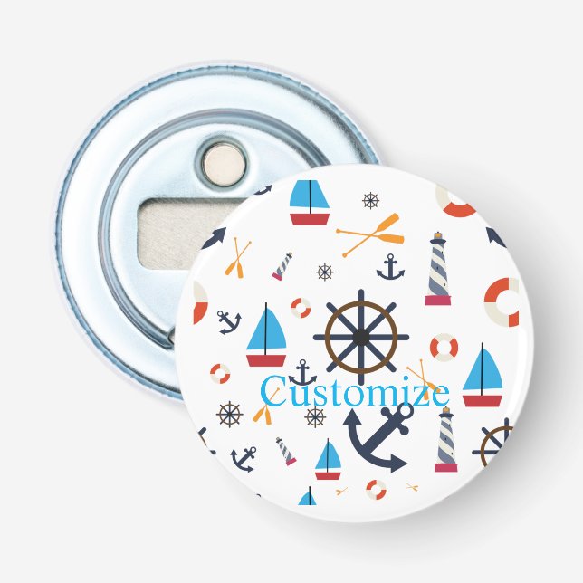 Abrebotellas Thunder_Cove de tema náutico (Anverso)