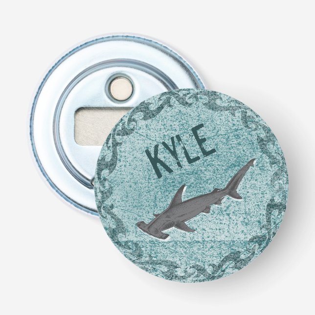 Abrebotellas Tiburón - cerveza del monograma (Anverso)