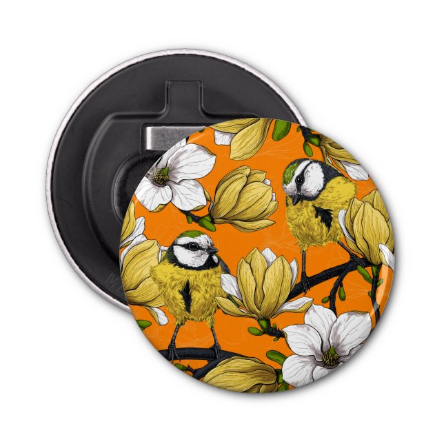 Abrebotellas Tiempo de primavera en amarillo (Anverso)