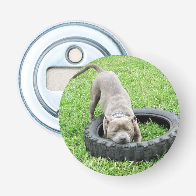 Abrebotellas Tiempo de reproducción de Staffy, Apertura de bote (Anverso)