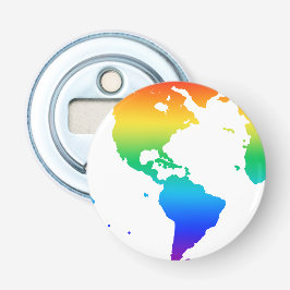 Abrebotellas Tierra del planeta de color arcoiris