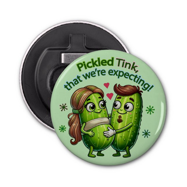 Abrebotellas Tinta rosada que esperamos una pareja de rosca (Anverso)