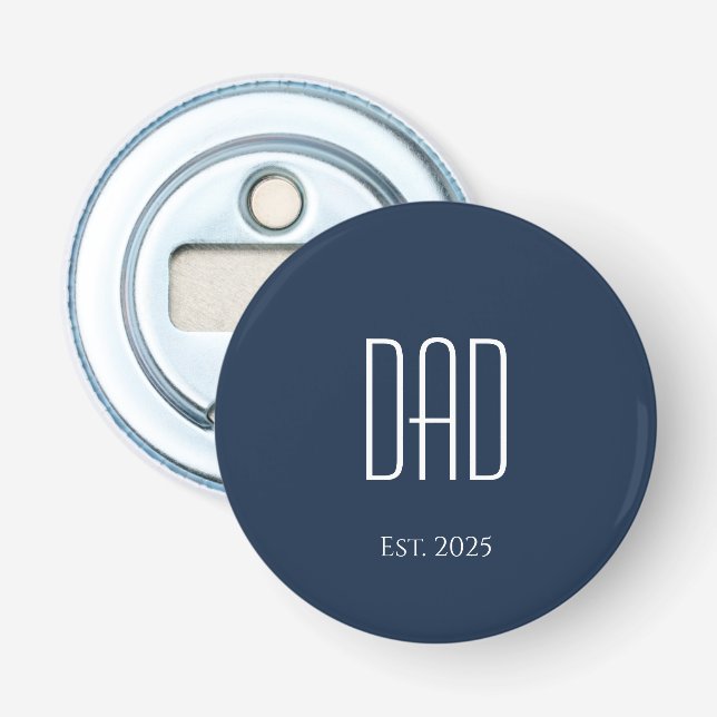 Abrebotellas Tipografía del Día del Padre Nuevo Papá Azul Simpl (Anverso)