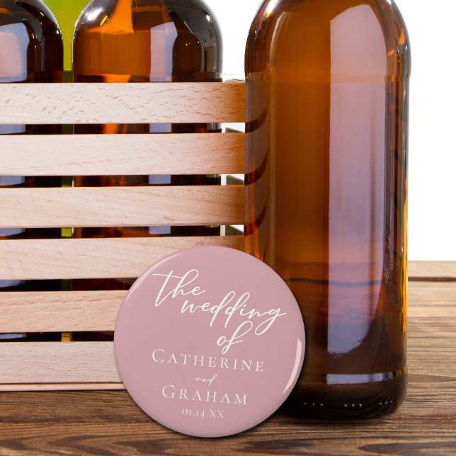 Abrebotellas Tipografía rosa Rosa turbia Boda femenino (Subido por el creador)