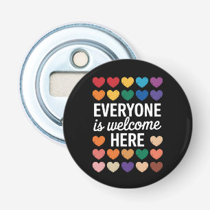 Abrebotellas Todos son bienvenidos aquí LGBTQ