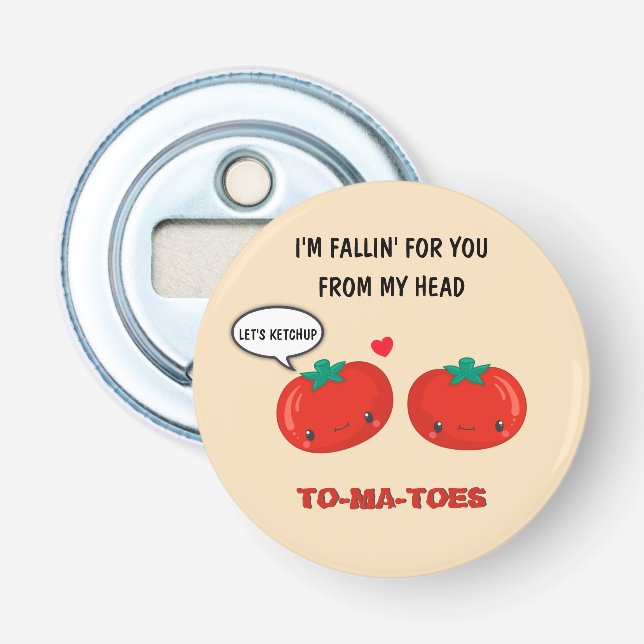 Abrebotellas Tomates Enamorados El día de San Valentín Romántic (Anverso)