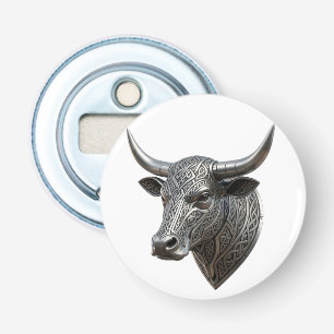 Abrebotellas Toro de plata celta cabeza vikinga celta