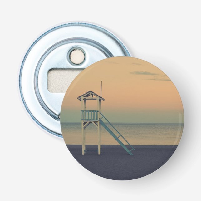 Abrebotellas Torre Retro Beach Lifeguard Tower Sunset (Anverso)