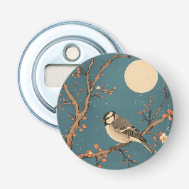 Abrebotellas Tote bag - Moonlit Bird on Blossom Branch