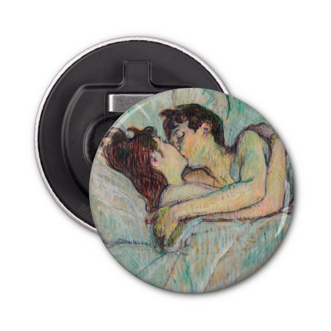 Abrebotellas Toulouse-Lautrec - En La Cama, El Beso (Anverso)