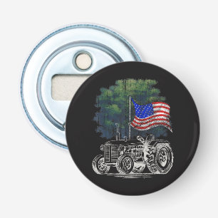 Abrebotellas Tractor agrícola vintage bandera americana patriót