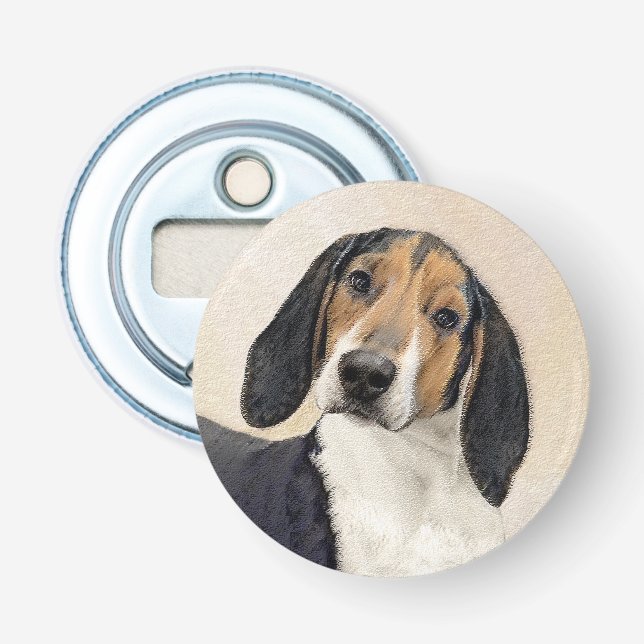 Abrebotellas Treeing Walker Coonhound Painting - Arte original (Anverso)