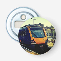 Tren azul y amarillo