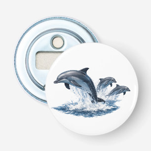 Abrebotellas Tres delfines saltando, diseño de sombrero de vida