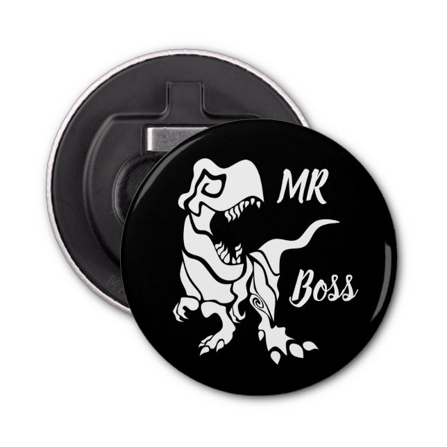 Abrebotellas Trex blanco el jefe Dino (Anverso)