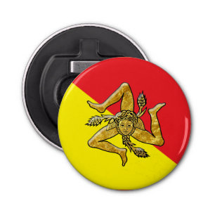 Abrebotellas Trinacria siciliano y bandera