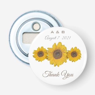 Abrebotellas Trío de girasol - favores de boda 