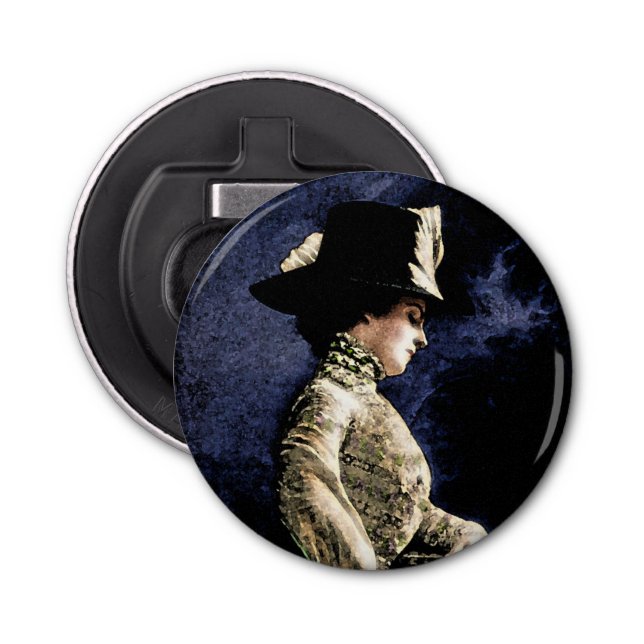 Abrebotellas Triste victoriana con Gorra de plumas (Anverso)