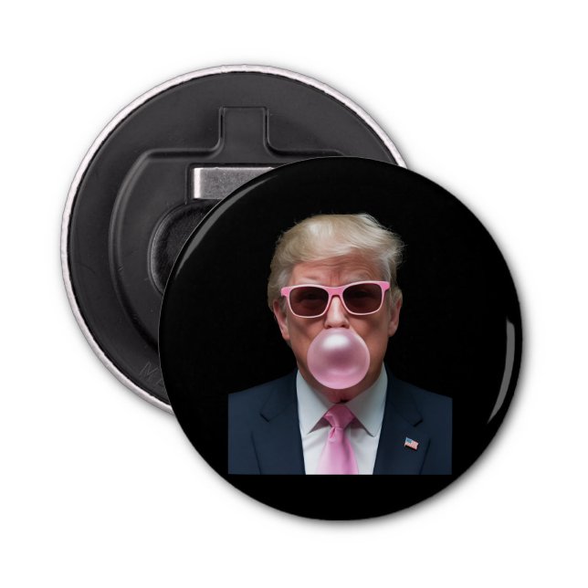 Abrebotellas Trump Bubble Gum Funny presidente de EEUU (Anverso)
