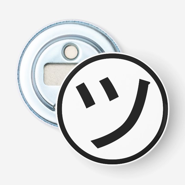 Abrebotellas ㋡ Tsu Kana Katakana Sonriente Emoji / Emoticon (Anverso)
