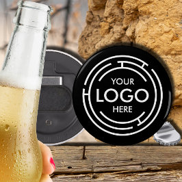 Abrebotellas Tu logotipo promocional negro