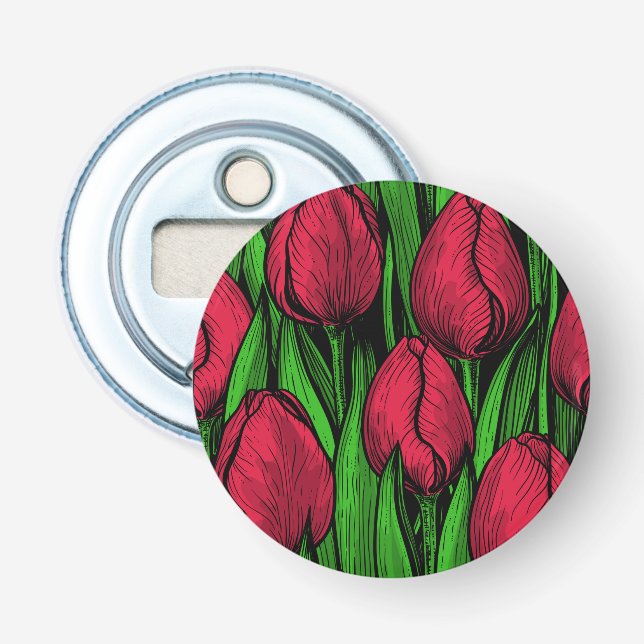 Abrebotellas Tulipanes rojos (Anverso)