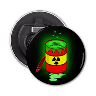 Abrebotellas Un barril de desechos tóxicos.