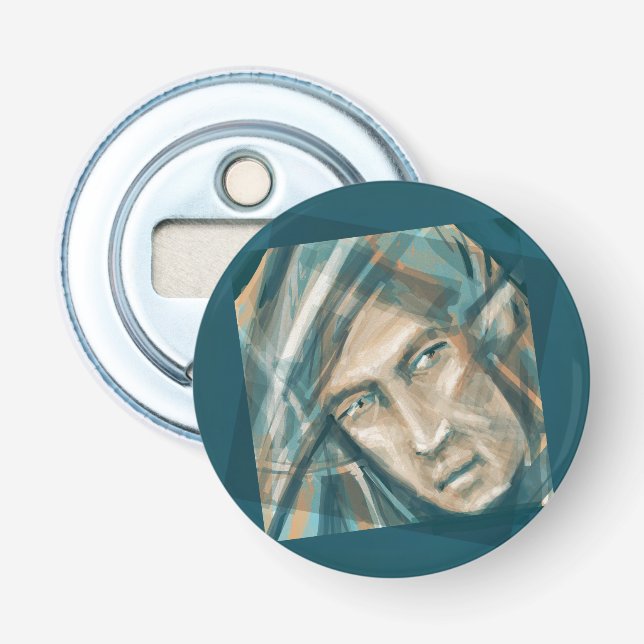 Abrebotellas Un elfo verde desafiante (Anverso)