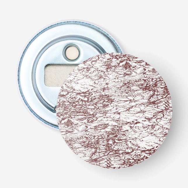 Abrebotellas un fondo marrón y blanco con una textura áspera (Anverso)