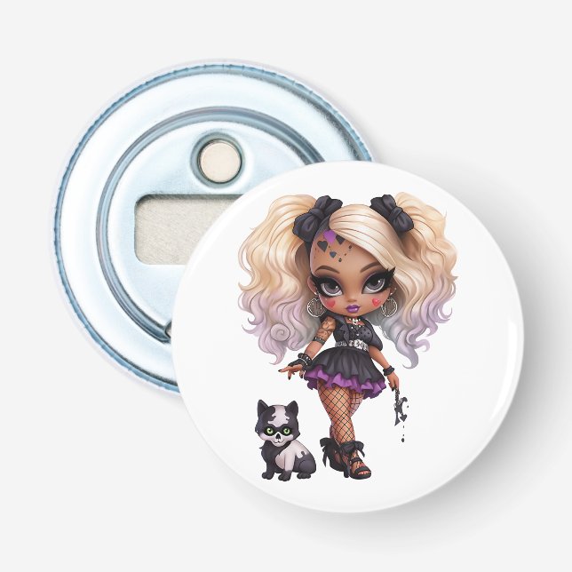 Abrebotellas Una Colección de Diseños de Halloween de una Chica (Anverso)