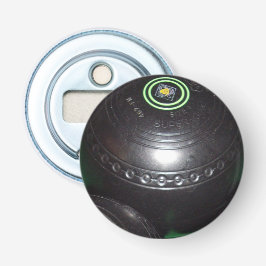 Abrebotellas Una ronda magnética del intestino del césped negro