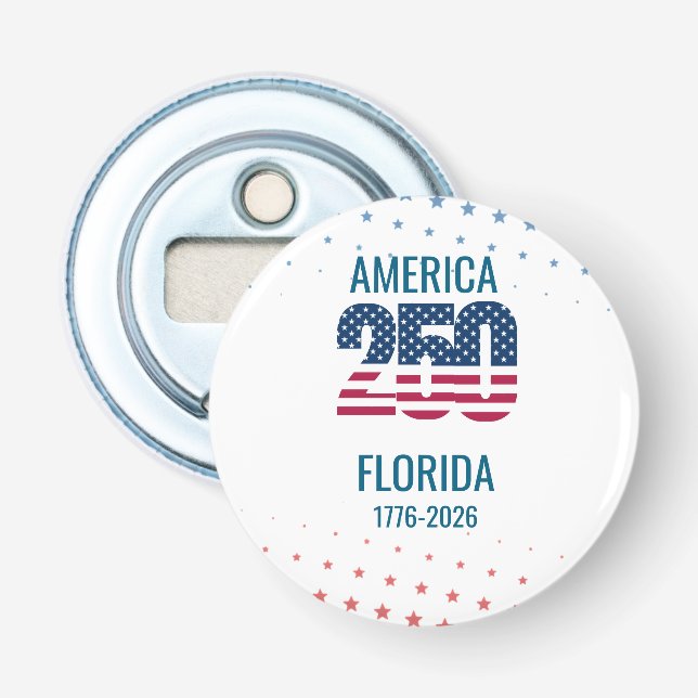 Abrebotellas USA 250th Anniversary Florida Stars Stripes Beach  (Anverso)
