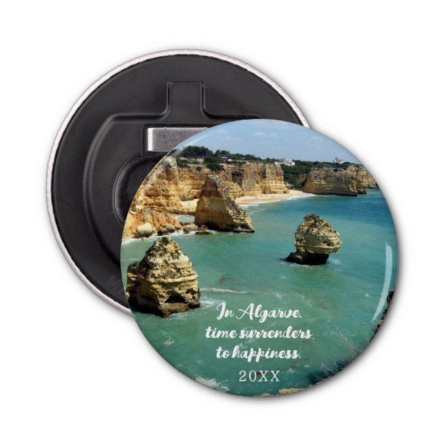 Abrebotellas Vacaciones en la playa de Algarve en Portugal (Anverso)