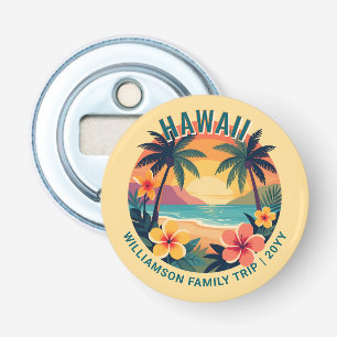 Abrebotellas Vacaciones familiares personalizadas retro Hawai t