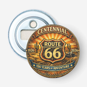 Abrebotellas Vajilla retro del centenario de la Ruta 66