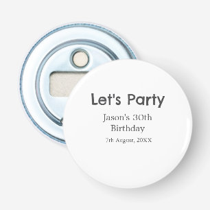 Abrebotellas Vamos fiesta feliz 30 cumpleaños nombre gris simpl
