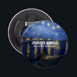 Abrebotellas Van Gogh Starry Night Painting Añadir tu nombre<br><div class="desc">¿Te gustaría tener un diseño magnífico con tu propio nombre creado con grandes fuentes en un fondo azul?</div>