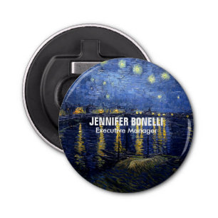 Abrebotellas Van Gogh Starry Night Painting Añadir tu nombre