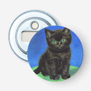 Abrebotellas Van Gogh Style Black Kitten