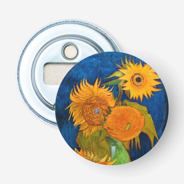 Abrebotellas Van Gogh Sunflowers (Anverso)