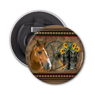 Abrebotellas Vaquero de caballos occidentales bota rueda de Gor