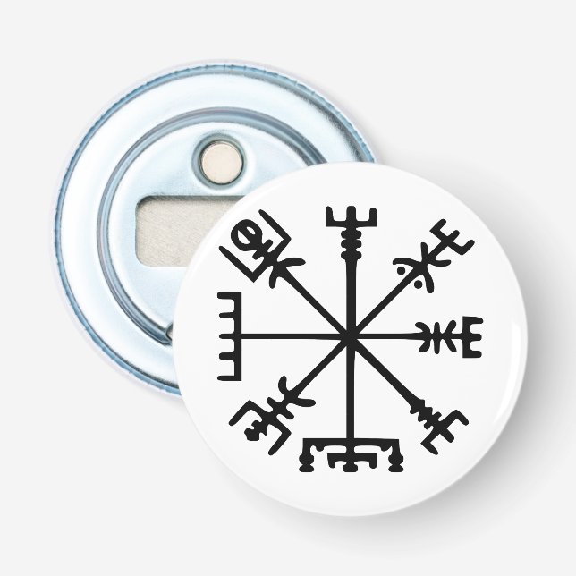 Abrebotellas Vegvísir (brújula vikina) (Anverso)