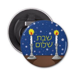 Abrebotellas Velas de Shabbat Shalom con estrellas