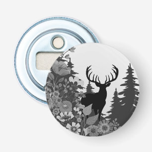 Abrebotellas Venado con gran rack fuera del bosque