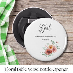 Abrebotellas Verso de la Biblia floral