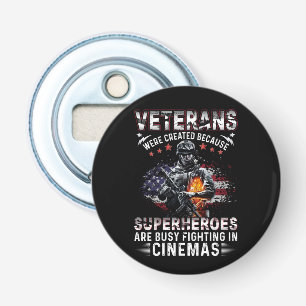Abrebotellas Veteranos porque superhéroes ocupados en cines