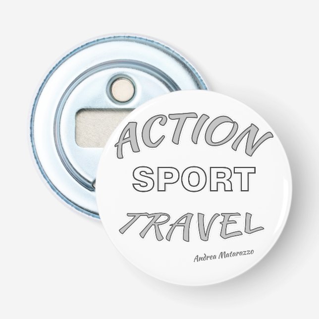 Abrebotellas Viajes deportivos de acción (Anverso)