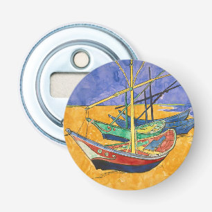 Abrebotellas Vincent van Gogh - Barcos de Pesca en la Playa