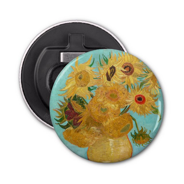 Abrebotellas Vincent Van Gogh - Vase con doce girasoles (Anverso)